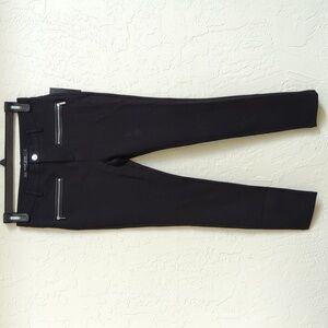 Miss Posh Black Slim Fit Ponte Knit Zipper Pockets Pants Size Large